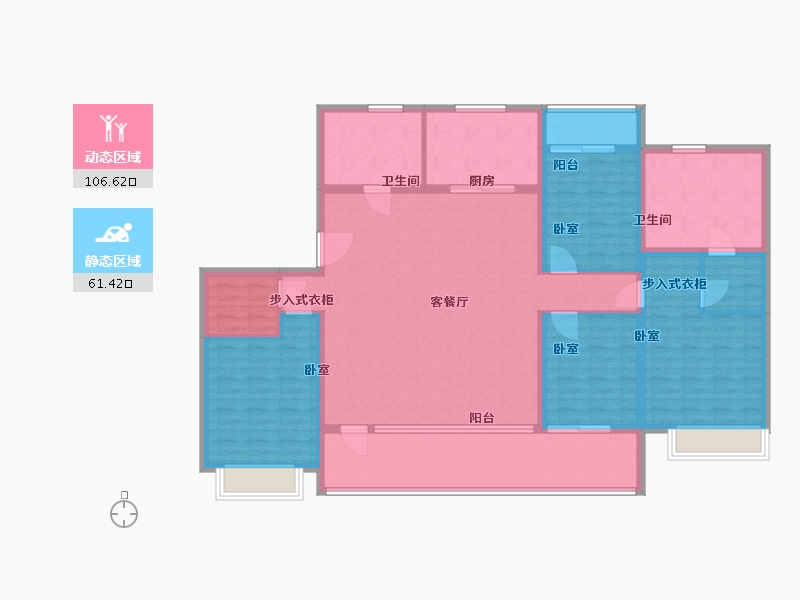 山东省-潍坊市-旭辉银盛泰博观天成-151.70-户型库-动静分区