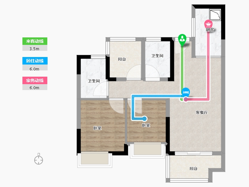 广东省-广州市-大华城东郡-70.01-户型库-动静线