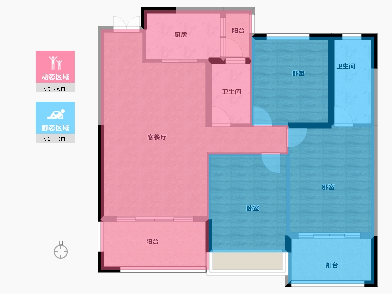 湖南省-衡阳市-雁城首玺-104.94-户型库-动静分区