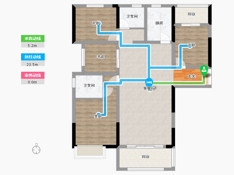 河南省-周口市-君达东方-100.55-户型库-动静线