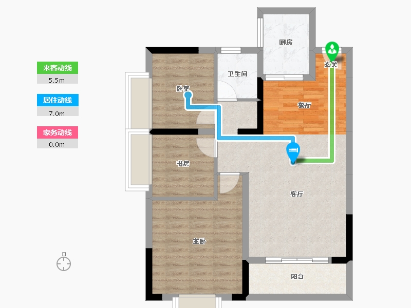 湖南省-衡阳市-中央城-75.47-户型库-动静线