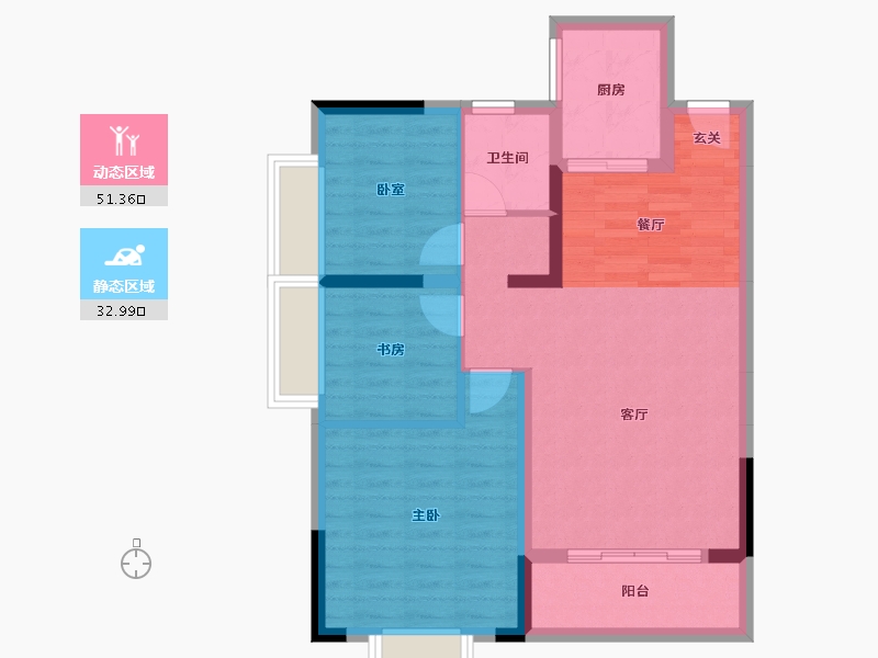 湖南省-衡阳市-中央城-75.47-户型库-动静分区