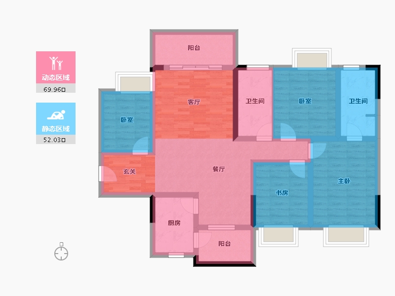 湖南省-衡阳市-中央城-107.89-户型库-动静分区