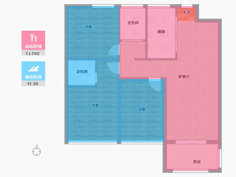 河南省-平顶山市-春禾御香山-85.00-户型库-动静分区