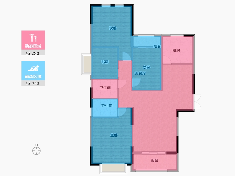 河南省-信阳市-圣达广场-114.80-户型库-动静分区