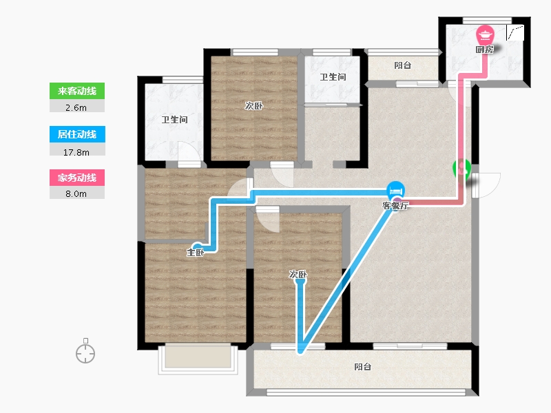 河南省-洛阳市-尚品1号-113.59-户型库-动静线