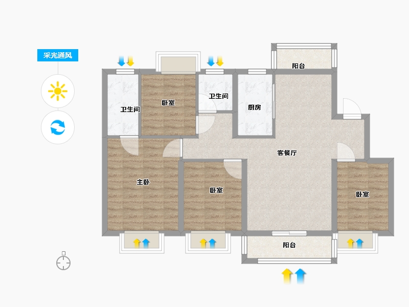 江西省-抚州市-硕丰壹方城-94.00-户型库-采光通风