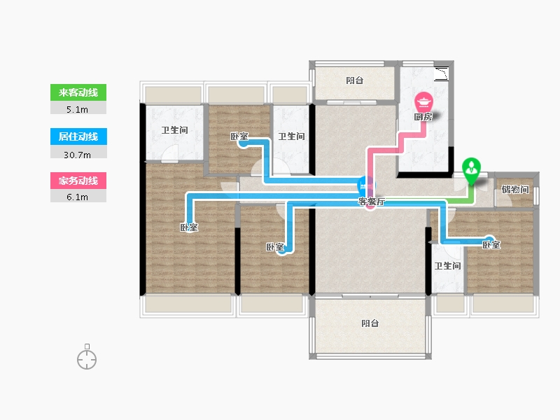 广东省-广州市-恩平碧桂园世纪城-148.32-户型库-动静线