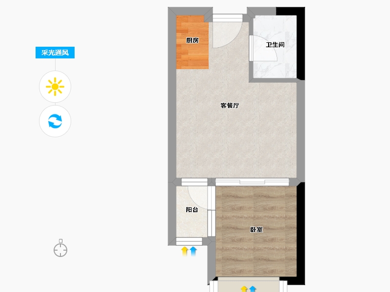 广东省-阳江市-威丽诗花园-26.79-户型库-采光通风