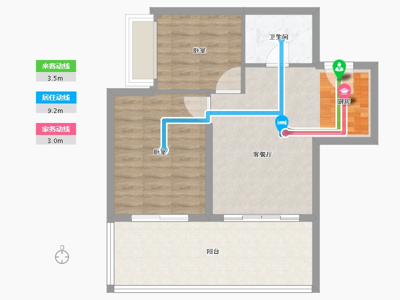 广东省-阳江市-盛和·珍珠湾-60.97-户型库-动静线