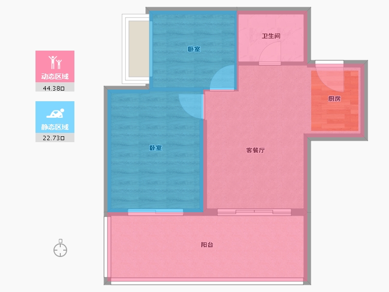 广东省-阳江市-盛和·珍珠湾-60.97-户型库-动静分区