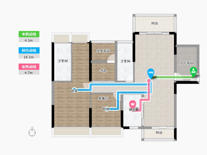 广东省-江门市-越秀天悦星院-118.70-户型库-动静线