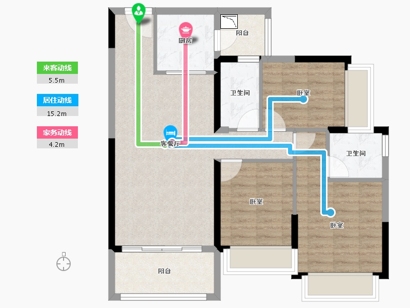 广东省-广州市-敏捷绿湖首府-79.97-户型库-动静线