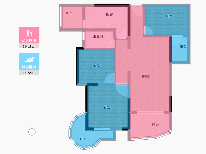 河南省-商丘市-东方巴黎-91.30-户型库-动静分区