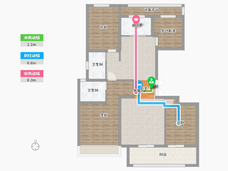 河南省-信阳市-紫水公馆-111.17-户型库-动静线