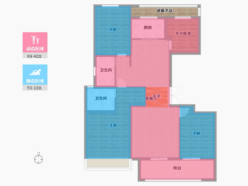 河南省-信阳市-紫水公馆-111.17-户型库-动静分区