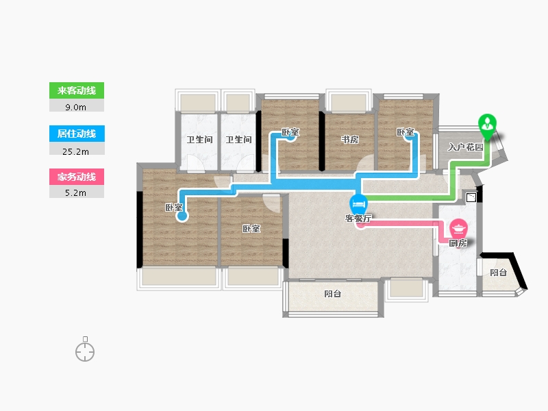 广东省-广州市-珠江花城-104.98-户型库-动静线