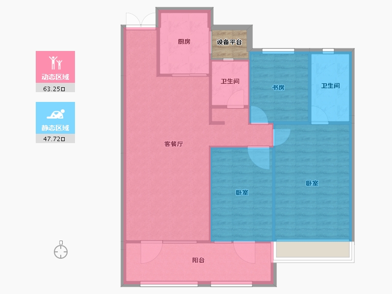 山东省-聊城市-大唐郡-104.35-户型库-动静分区