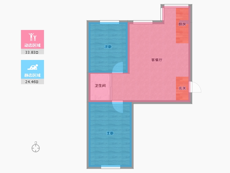 吉林省-长春市-君悦华庭-52.33-户型库-动静分区