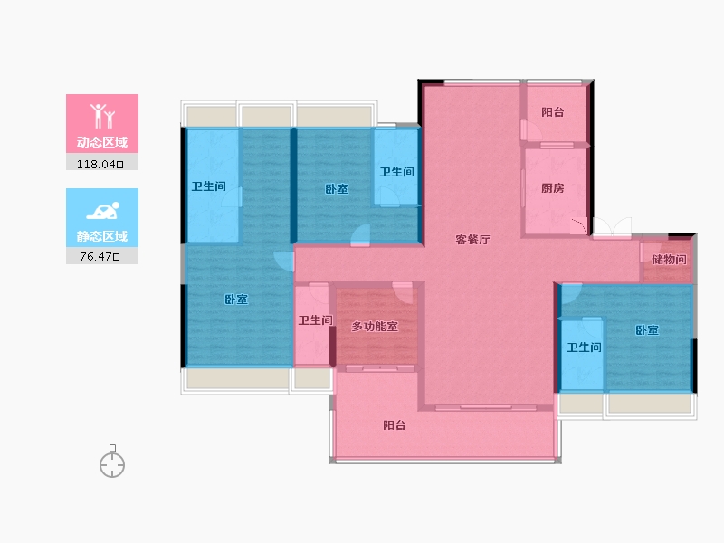 广东省-广州市-颐德湾尚-176.00-户型库-动静分区