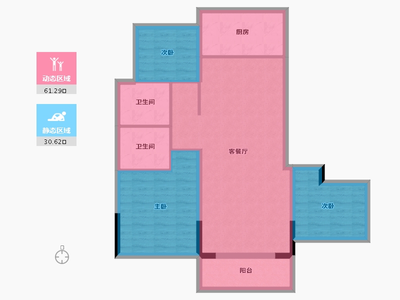 河南省-信阳市-中浙·春风十里-82.37-户型库-动静分区