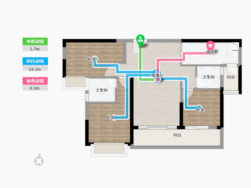 广东省-广州市-敏捷绿湖首府-83.99-户型库-动静线