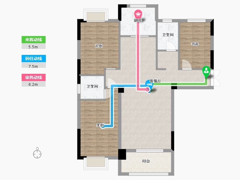 河南省-信阳市-光州新城-100.48-户型库-动静线