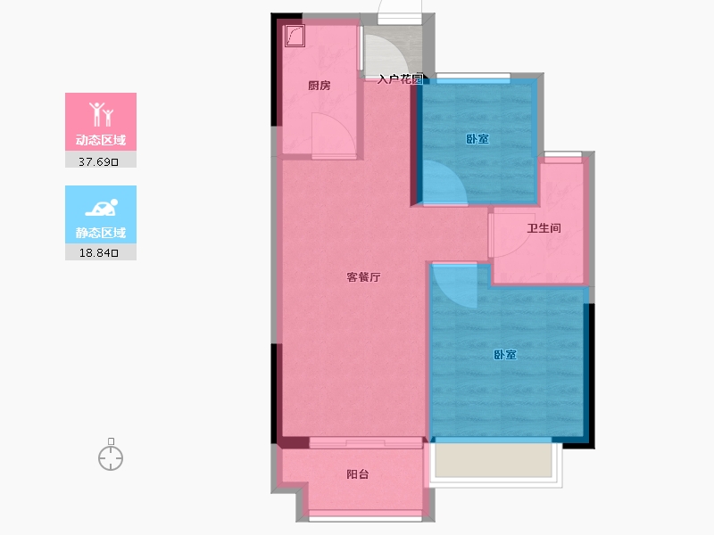 浙江省-嘉兴市-合景尚峰-52.00-户型库-动静分区