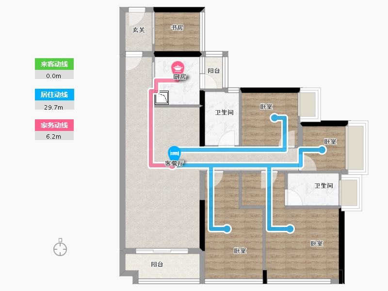 广东省-广州市-珠江花城-95.40-户型库-动静线