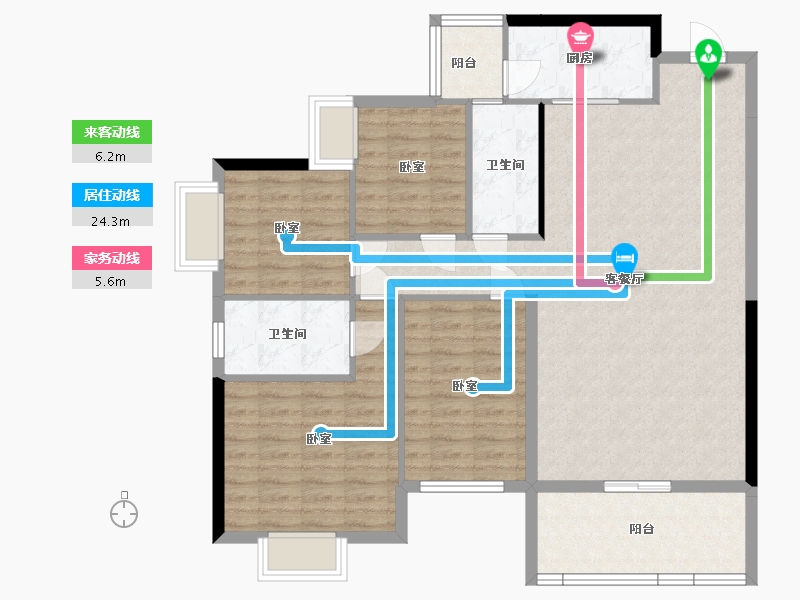 广东省-梅州市-兴宁胜雄花园-112.31-户型库-动静线