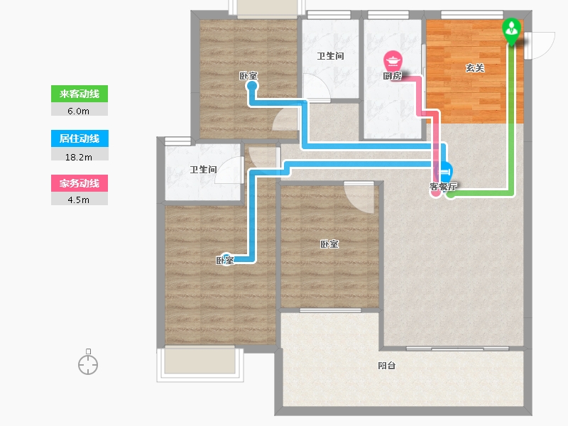 湖南省-邵阳市-江山如画-102.71-户型库-动静线