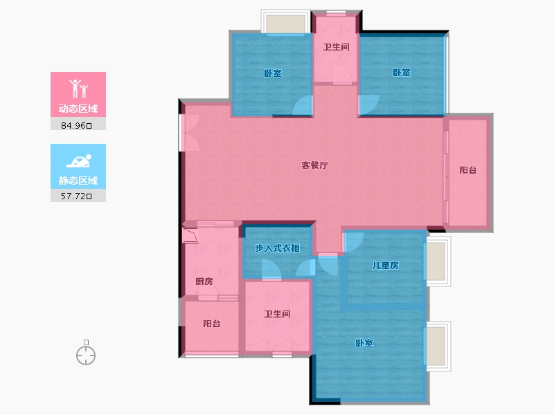 广东省-深圳市-宝能城-128.51-户型库-动静分区