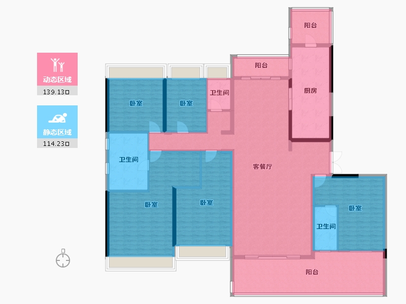 广东省-广州市-恩平碧桂园世纪城-232.03-户型库-动静分区