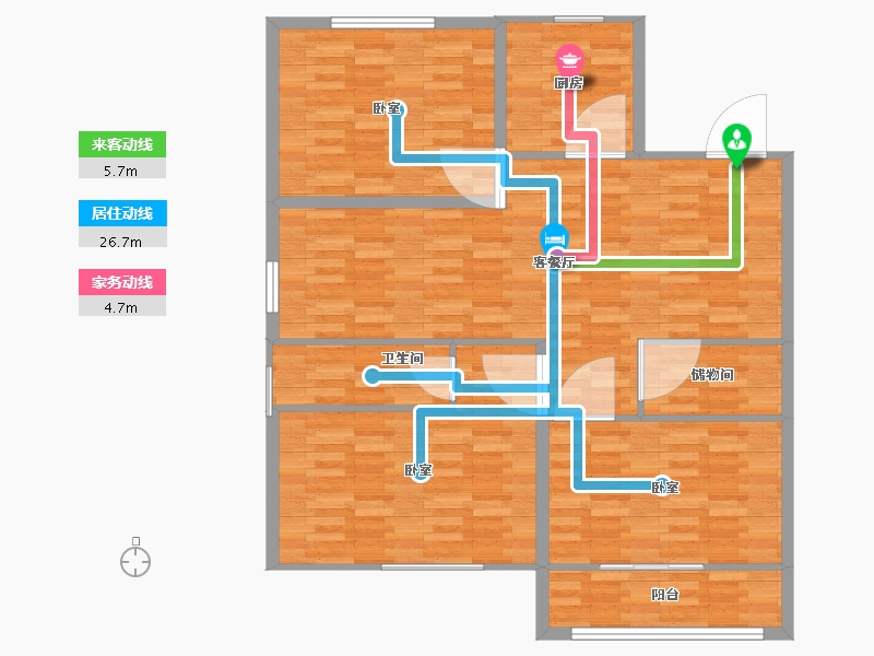 山东省-济宁市-金凤理想城-109.01-户型库-动静线