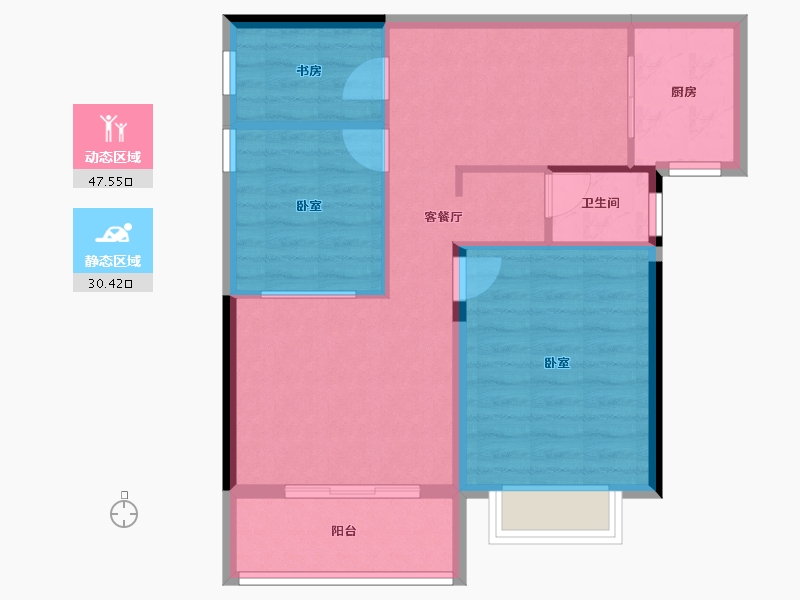 湖南省-衡阳市-翰林园-70.03-户型库-动静分区