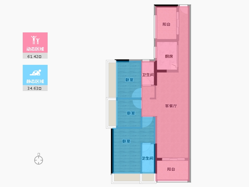 广东省-广州市-阳光城兰园·翡澜花园-85.00-户型库-动静分区