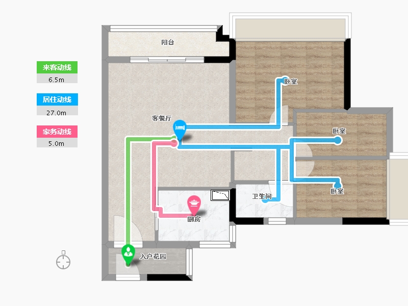 广东省-广州市-阳光城兰园·翡澜花园-71.00-户型库-动静线