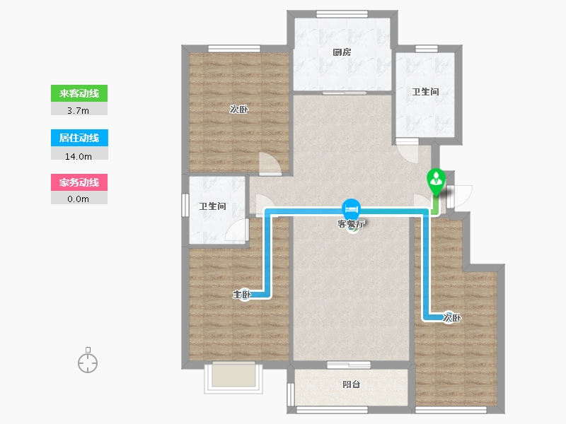 山东省-烟台市-丰金广场-103.00-户型库-动静线