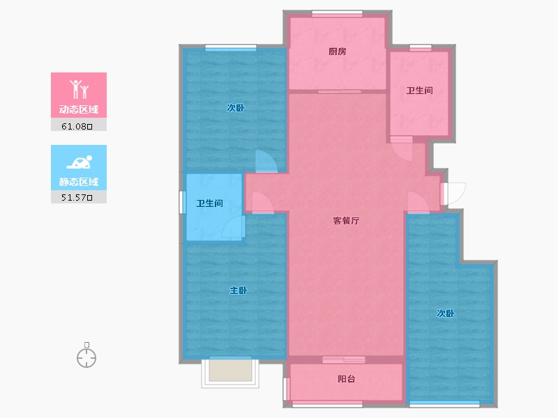 山东省-烟台市-丰金广场-103.00-户型库-动静分区