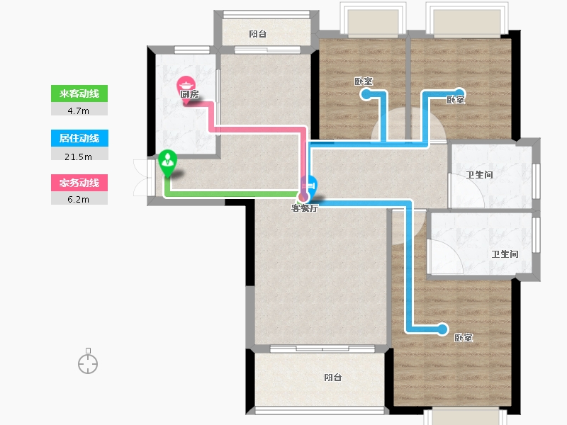 湖南省-衡阳市-红湘大第-96.87-户型库-动静线