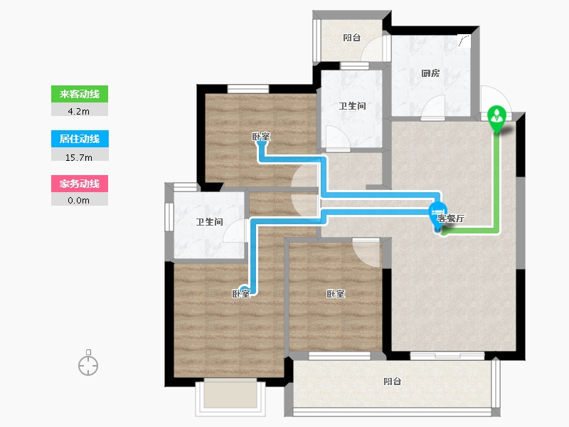 广东省-惠州市-天安珑城三期-82.54-户型库-动静线