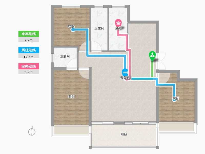 山东省-潍坊市-中房爱悦城鸿府-114.01-户型库-动静线