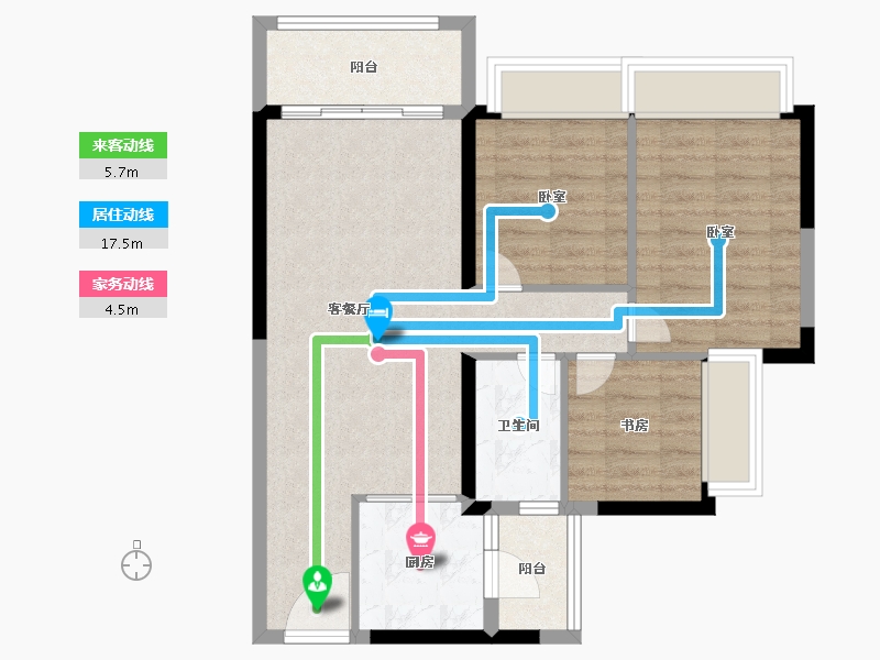 广东省-广州市-敏捷绿湖首府-72.00-户型库-动静线