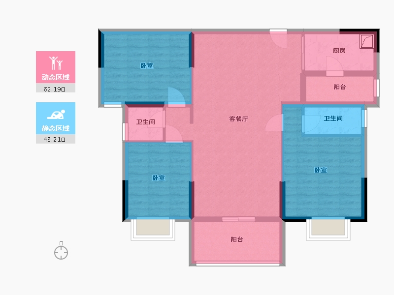 广东省-汕尾市-金尊豪庭-94.25-户型库-动静分区