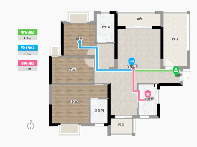 广东省-惠州市-天安珑城三期-91.02-户型库-动静线