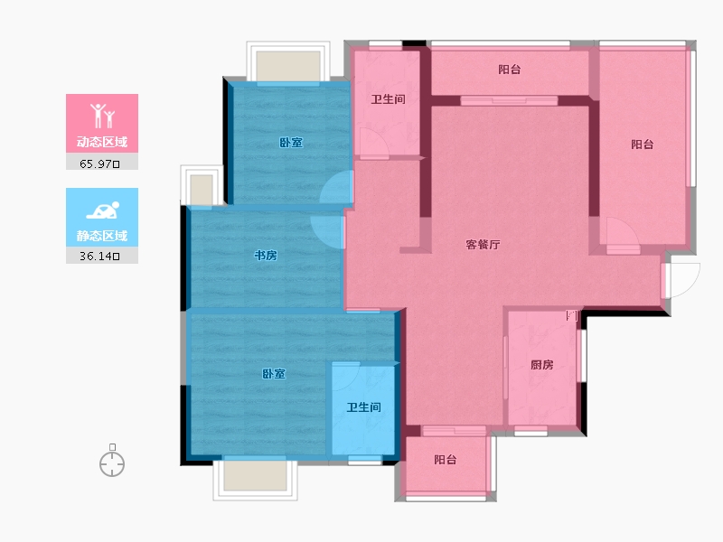 广东省-惠州市-天安珑城三期-91.02-户型库-动静分区