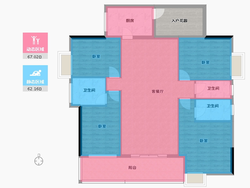 广东省-河源市-星光·源江学苑-124.97-户型库-动静分区