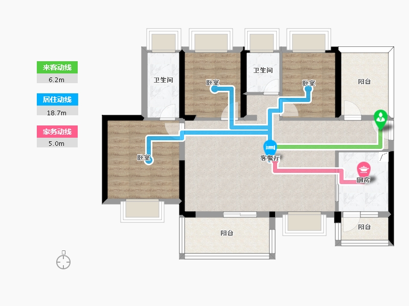 广东省-惠州市-碧桂园城央印象-89.44-户型库-动静线