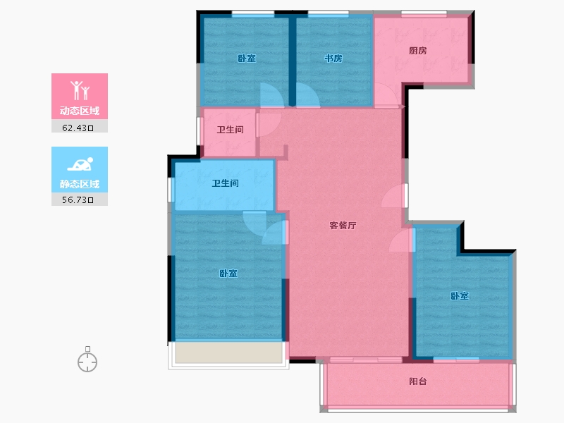 江苏省-徐州市-融创淮海壹號-108.00-户型库-动静分区