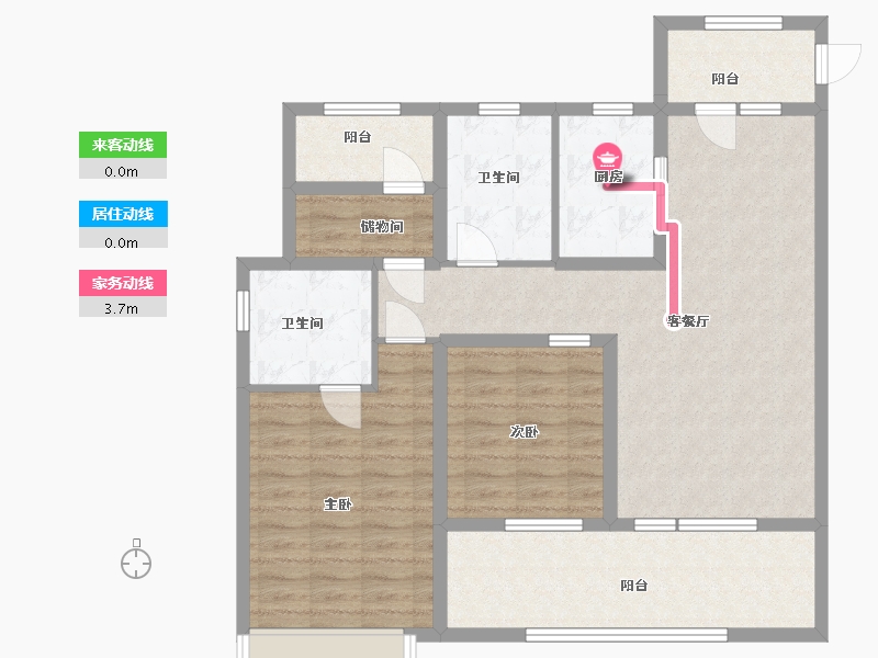 山东省-青岛市-保利和光尘樾-95.20-户型库-动静线